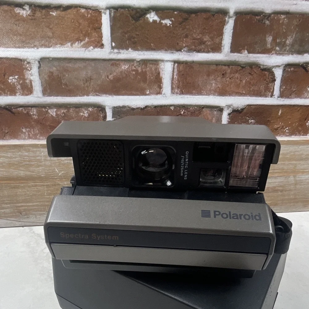 Polaroid Spectra System Instant Film Camera Gray w/ Hard Carry Case